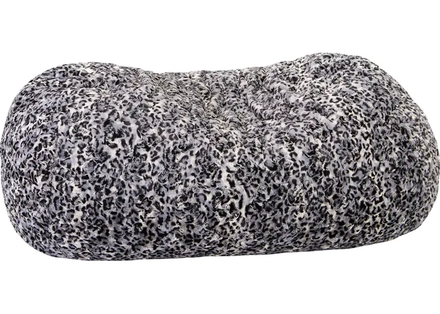 Kids Winter Dream Charcoal Faux Fur Small Bean Bag-Charcoal