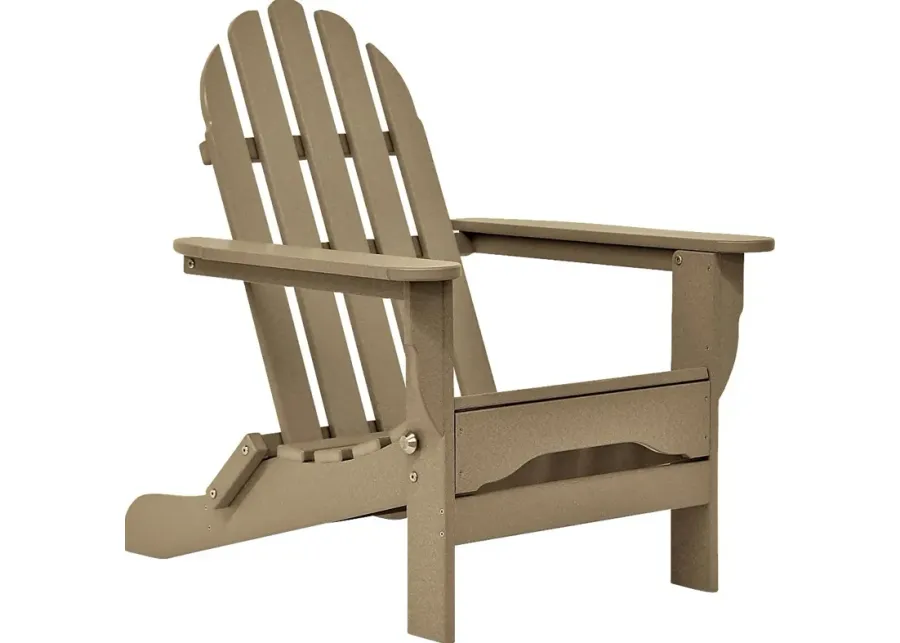 Greenport Traditional Tan Outdoor Adirondack Chair-29