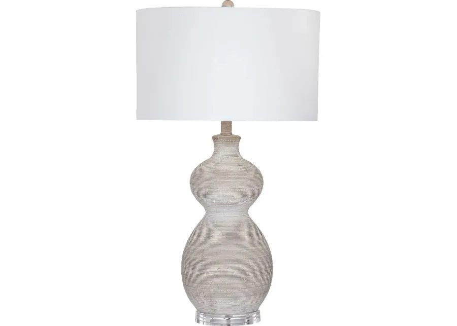 Dacca Estates Beige Lamp-Beige