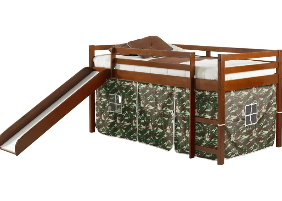 Kids Parman Camo Twin Tent Loft Bed-90.625