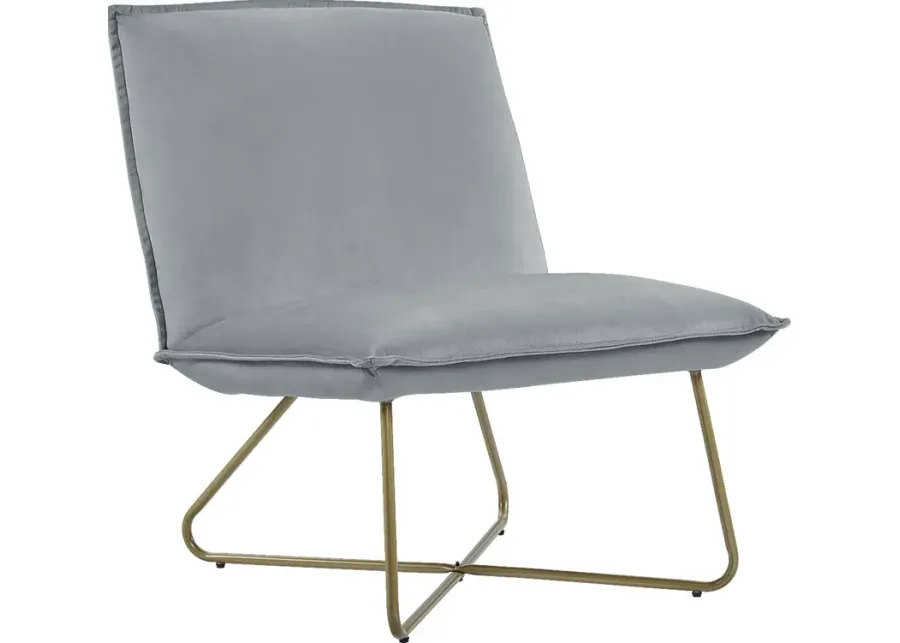Kids Wiley Dove Gray Accent Chair-26.25