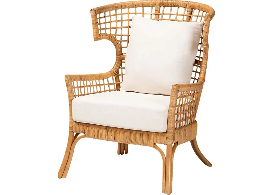 Shellbark Light Brown Accent Chair-Brown