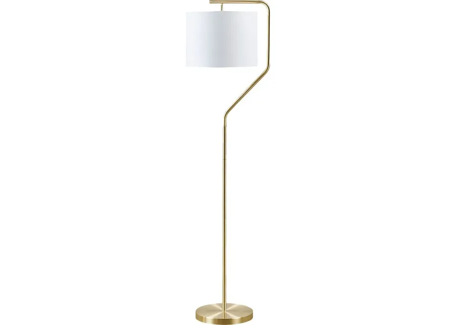 Groze Alley Gold Floor Lamp-Gold