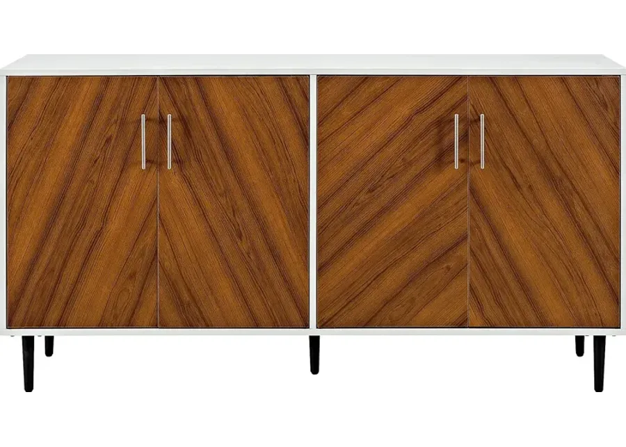 Careygate White 58 in. Console-White