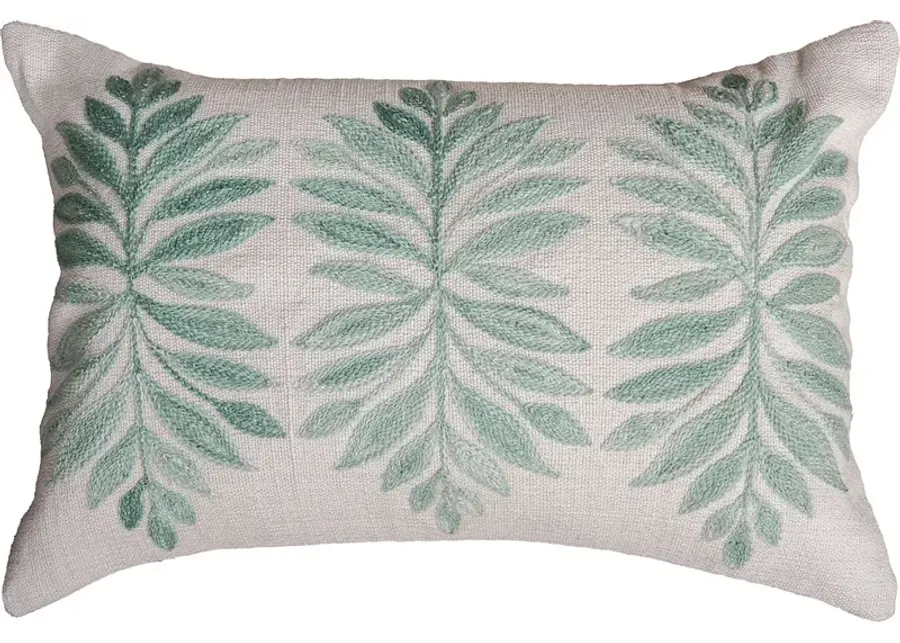 Floris Green Indoor/Outdoor Accent Pillow-Green
