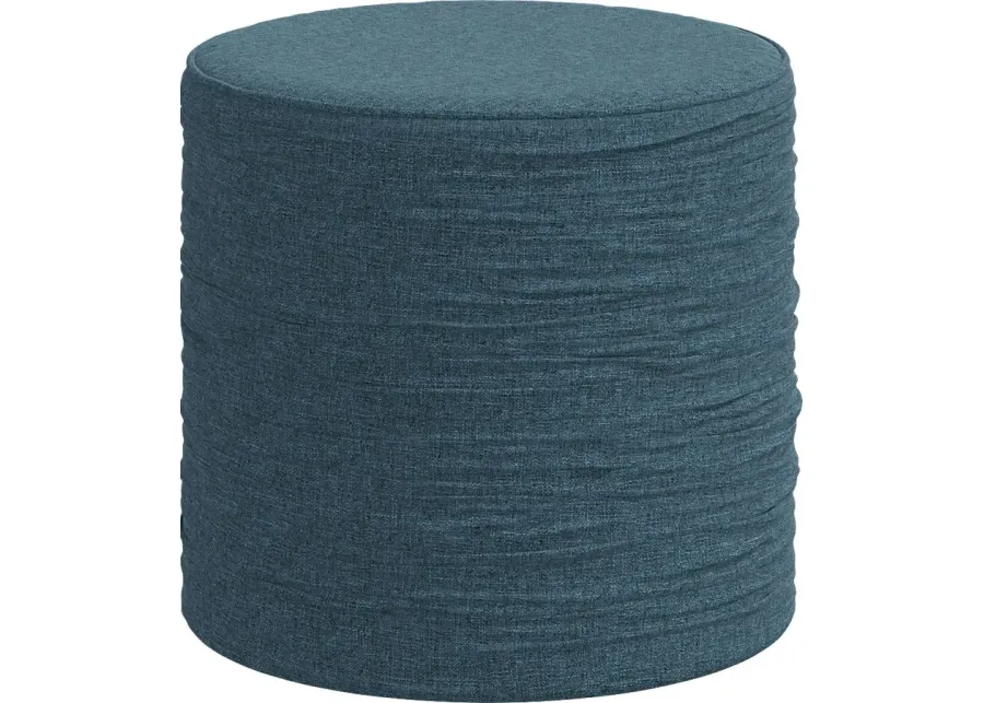 Tuau Blue Ottoman-Blue