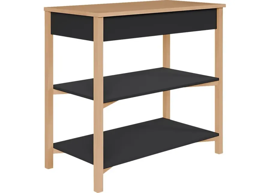 Kids Mosar Black Changing Table-Black