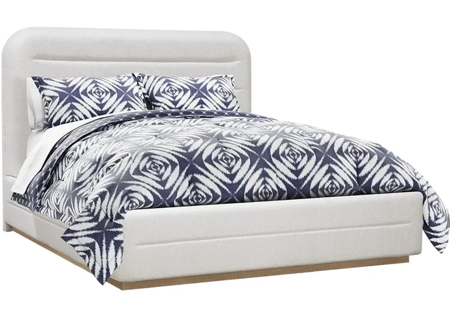 Canyon Cream 3 Pc Queen Upholstered Bed-67