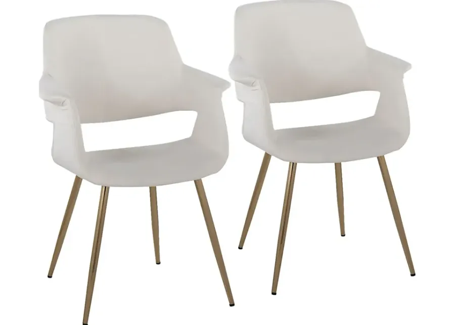 Lafanette I Cream Arm Chair, Set of 2-Cream