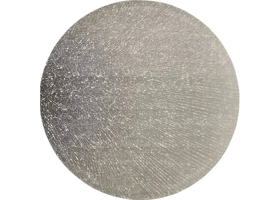 Carbonite Ivory 8' Round Rug-Ivory