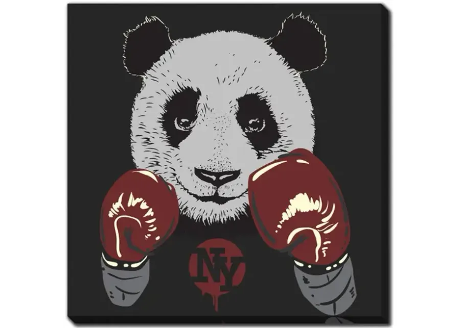 Boxing Panda Bear Canvas Art