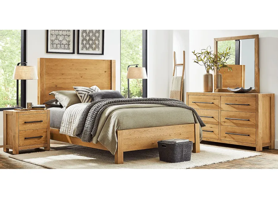 Ithaca Natural 7 Pc Queen Panel Bedroom-64