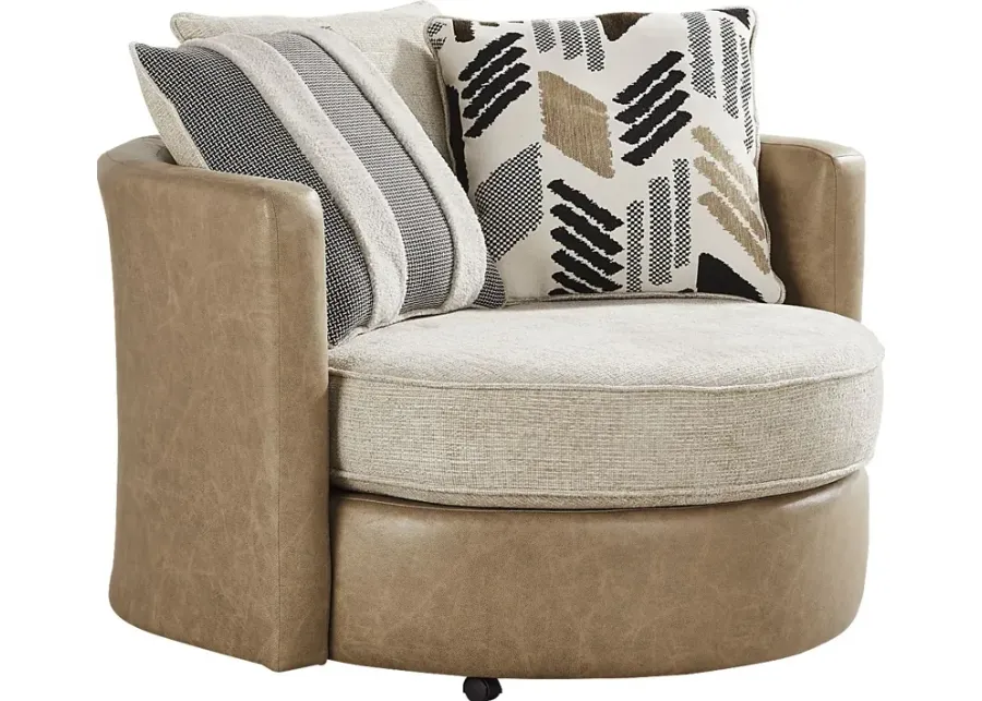 Murphy Beige Swivel Chair-49