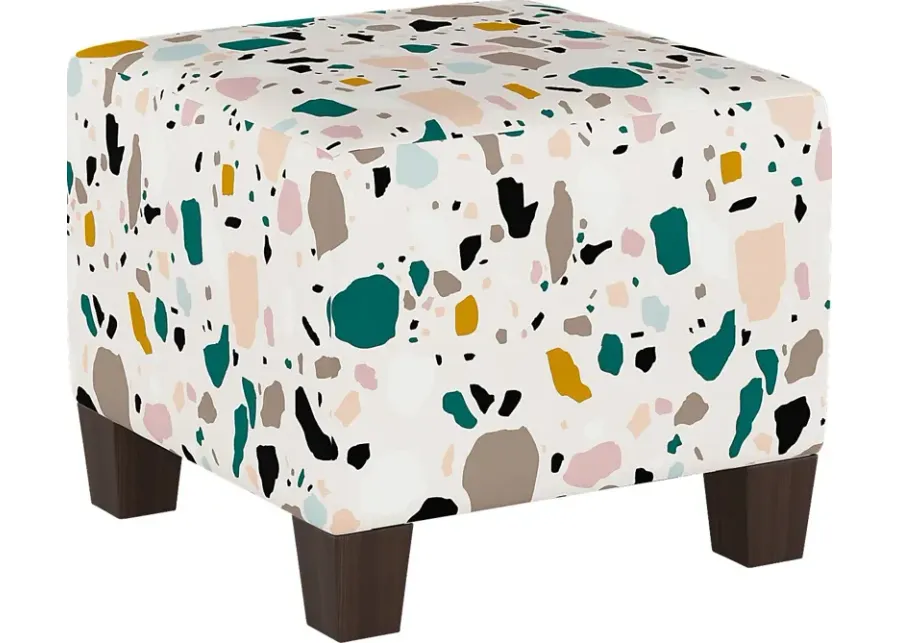 Rideau Ivory Ottoman-Ivory