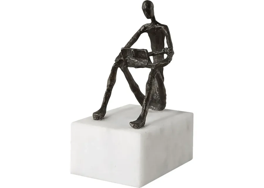 Baiph Dark Brown Sculpture-Brown