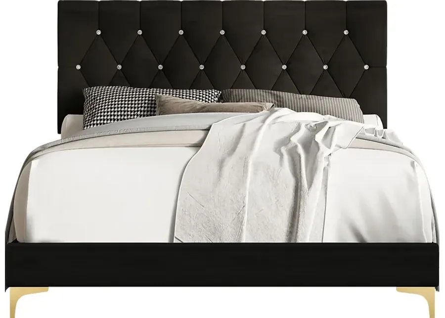Bickley Black King Bed with Bench-Black