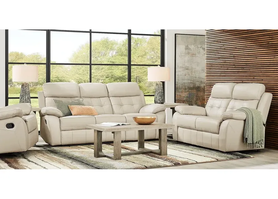 Antonin Beige Leather 3 Pc Reclining Living Room-83