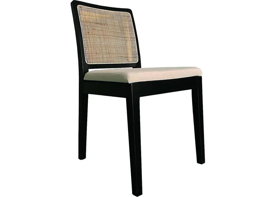Logarto Black Side Chair, Set of 2-Black