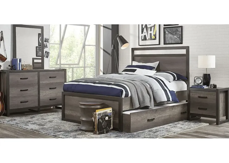 Kids Colefax Avenue Dark Gray Full Panel Bedroom-56