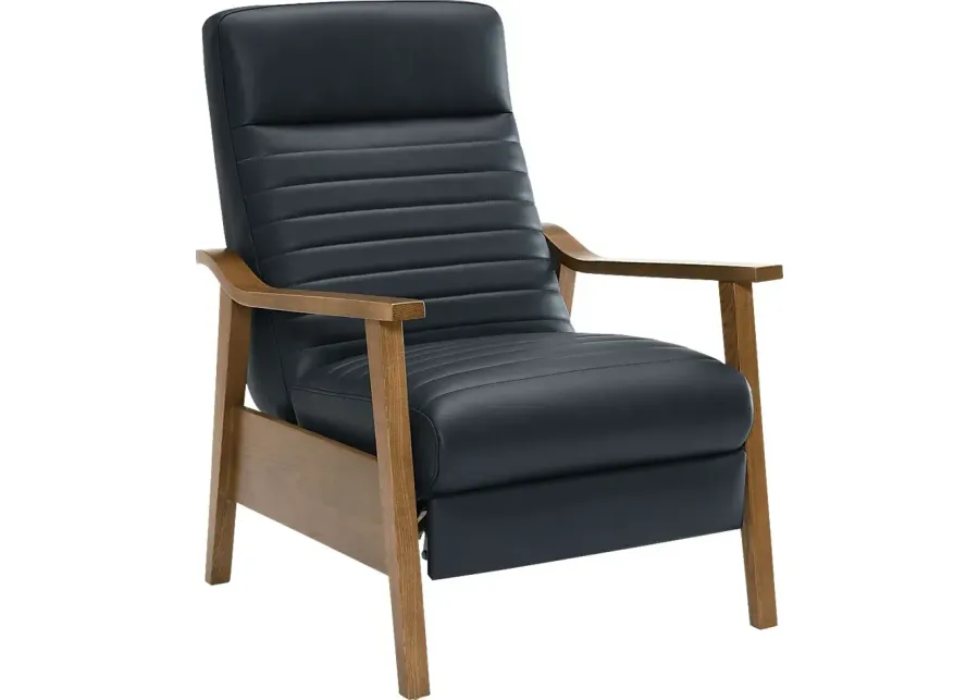 Temalini Blue Push Back Recliner-Blue