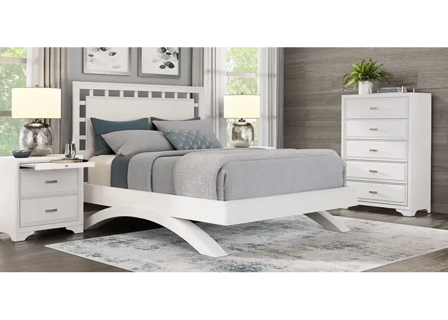 Belcourt White 5 Pc Queen Bedroom-66.5