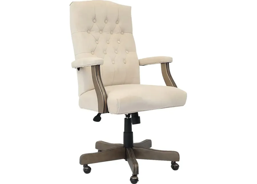 Hanksville Beige Desk Chair-Beige