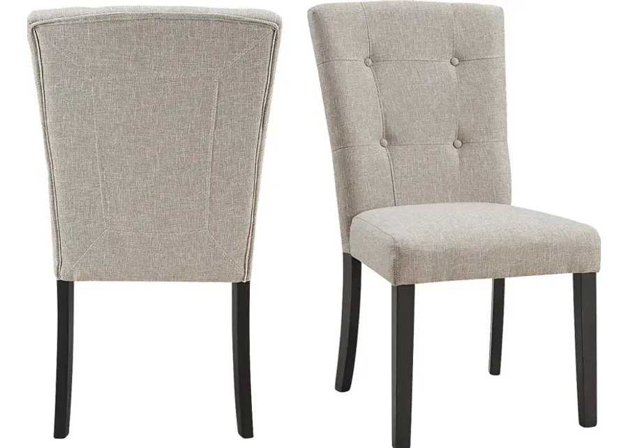 Gemedia Taupe Side Chair, Set of 2-Taupe