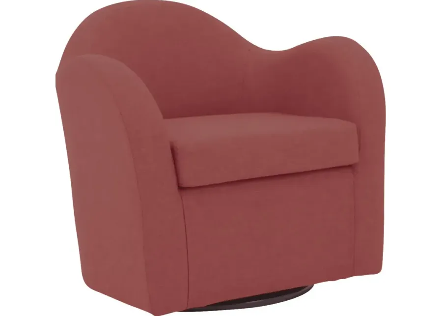 Peliel Orange Swivel Accent Chair-Orange