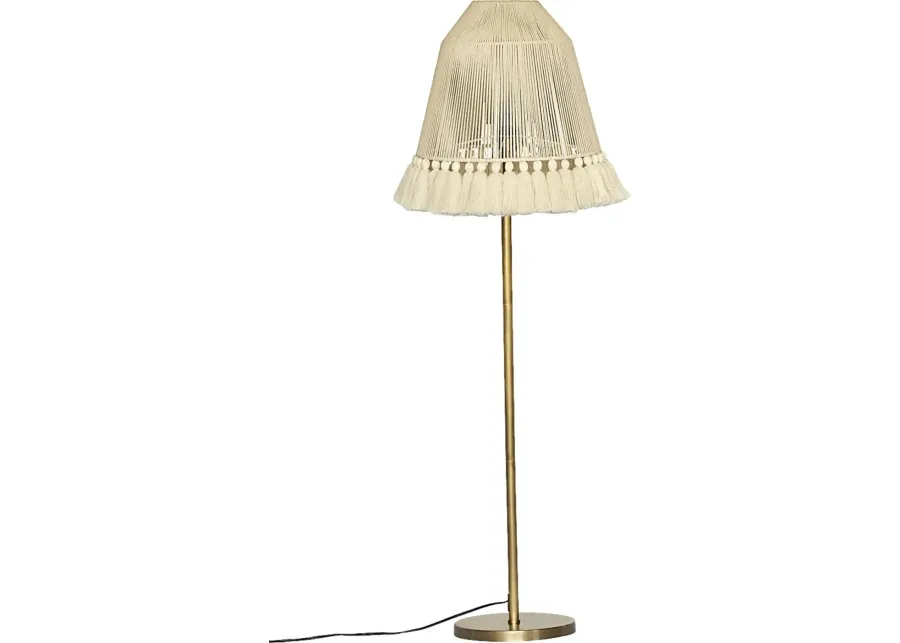 Cartnal Creek White Floor Lamp-White