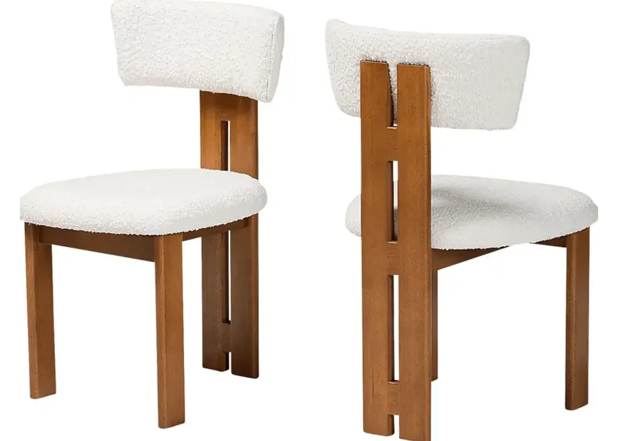 Bonarosa Cream Dining Chair, Set of 2-Cream
