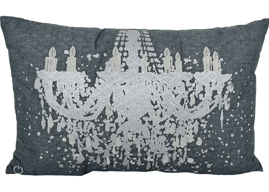 Youpon Blue Throw Pillow-Blue