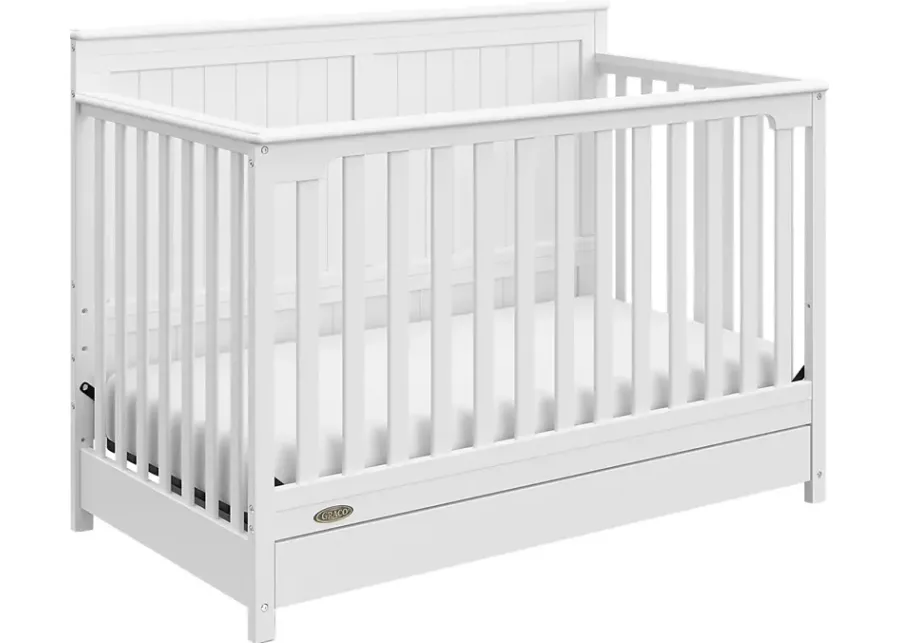 Maralah I White Convertible Crib-White