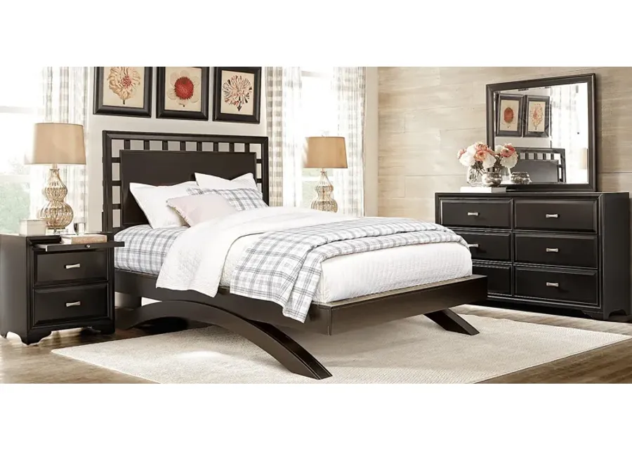 Belcourt Black 7 Pc Queen Lattice Arch Bedroom-66.5