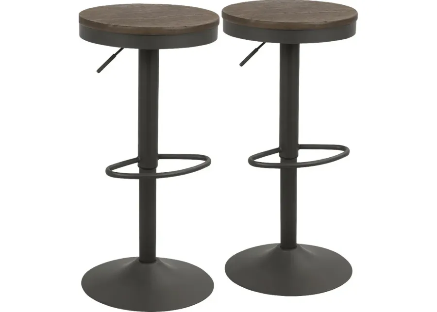 Chaz Gray-Brown Barstool (Set of 2)-Gray, Brown 1 42469-chaz-gray-brown-barstool-set-of-2-gray-brown-1.webp