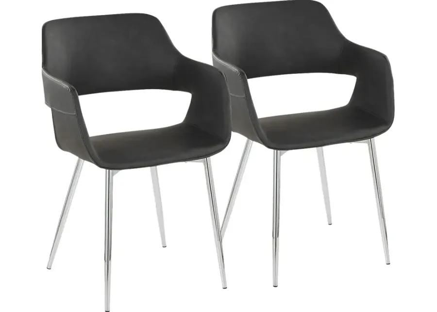 Naibor III Gray Arm Chair, Set of 2-Gray