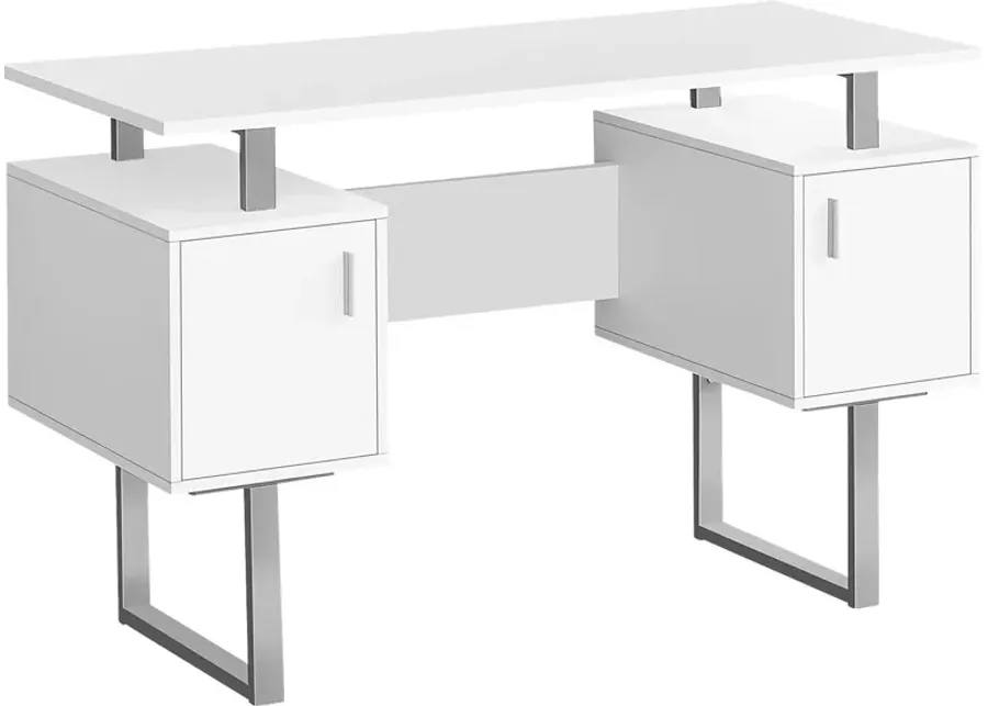 Meridell White Desk-White