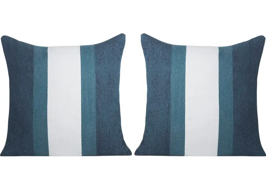 Madura Teal Indoor/Outdoor Accent Pillow, Set of Two-Teal
