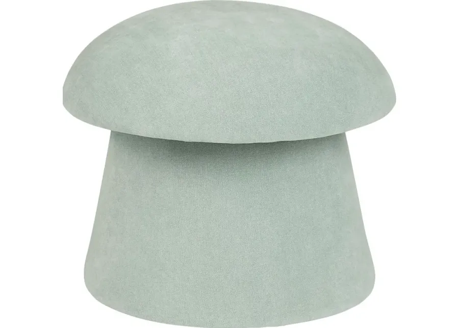 Abanto Light Blue Storage Ottoman-Light Blue