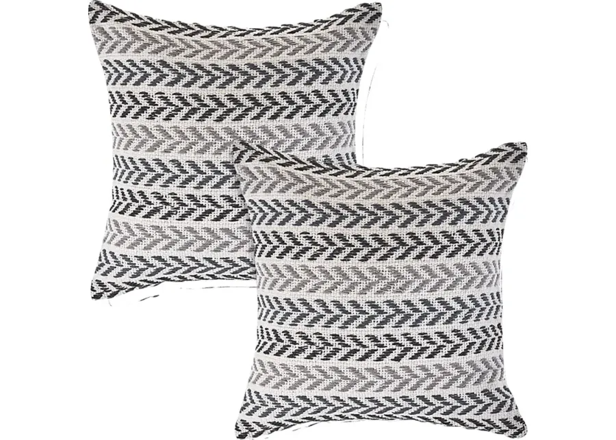Istarie Charcoal Accent Pillow Set of 2-Charcoal, Gray