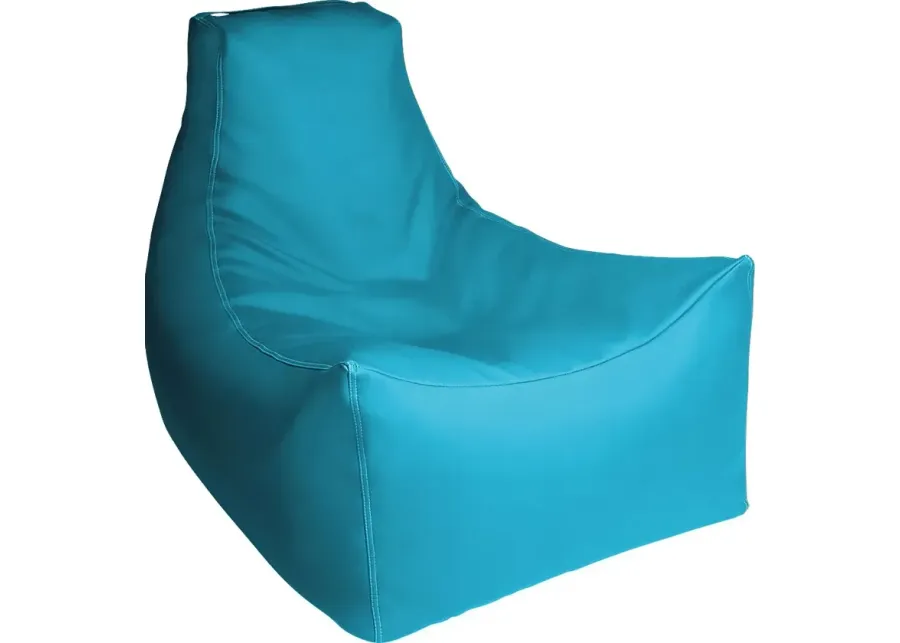 Kids Wilfy Turquoise Large Bean Bag Chair-Turquoise