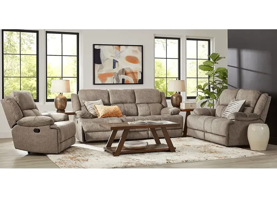 Townsend Brown 7 Pc Living Room with Reclining Sofa-89.5