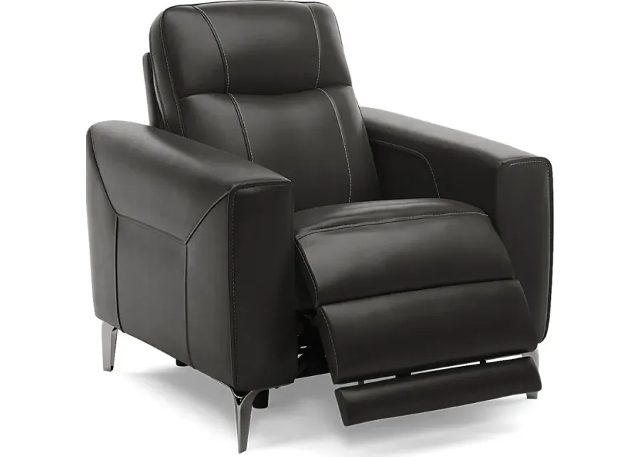 Parkside Heights Black Cherry Leather Dual Power Recliner-39