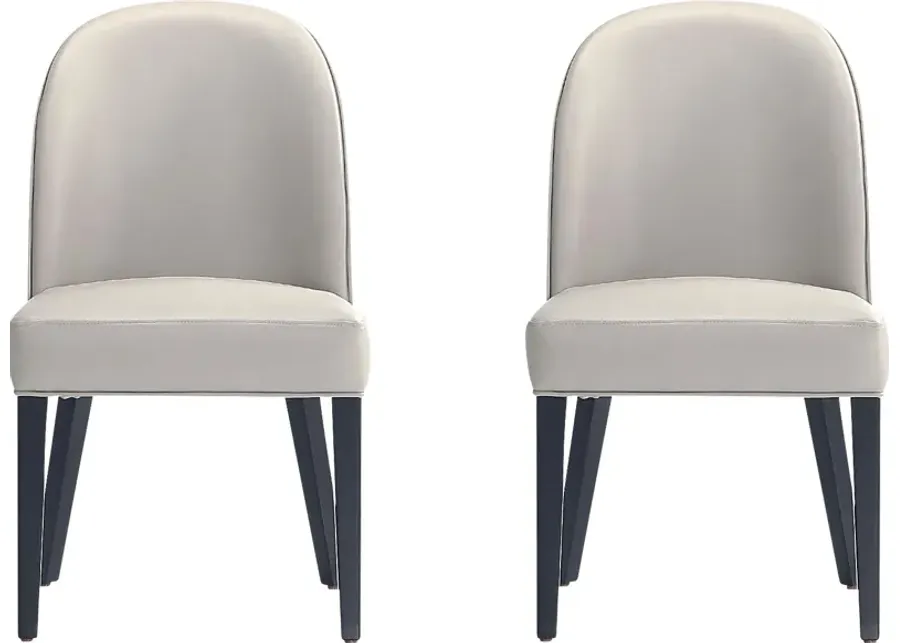 Wennes Light Gray Dining Chair, Set of 2-Light Gray