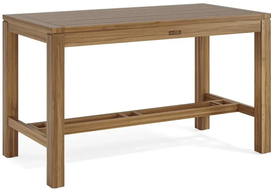 Patmos Teak 71 in. Rectangle Bar Height Outdoor Dining Table-70.47