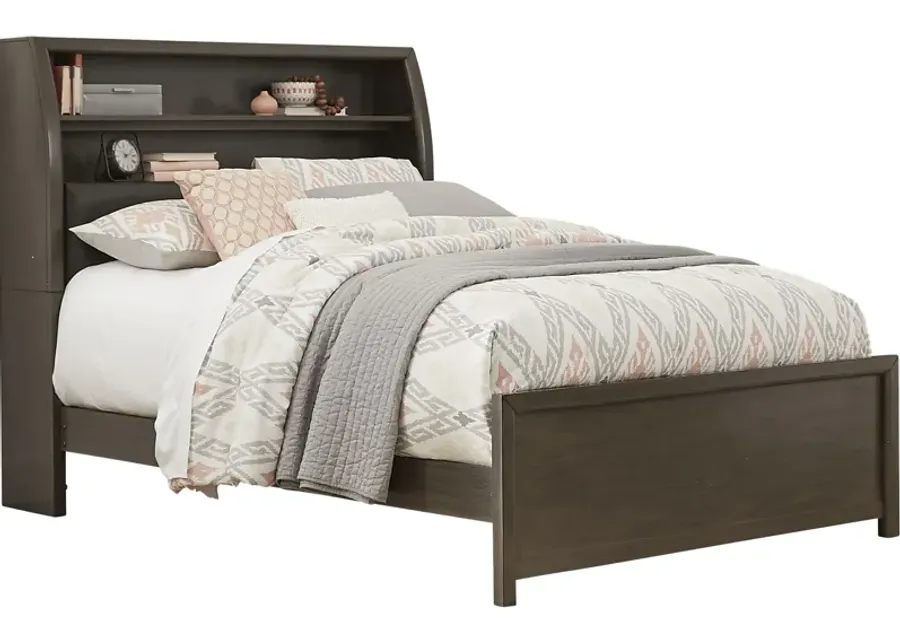 Kids Santa Cruz Gray Full Bookcase Bed-57.5
