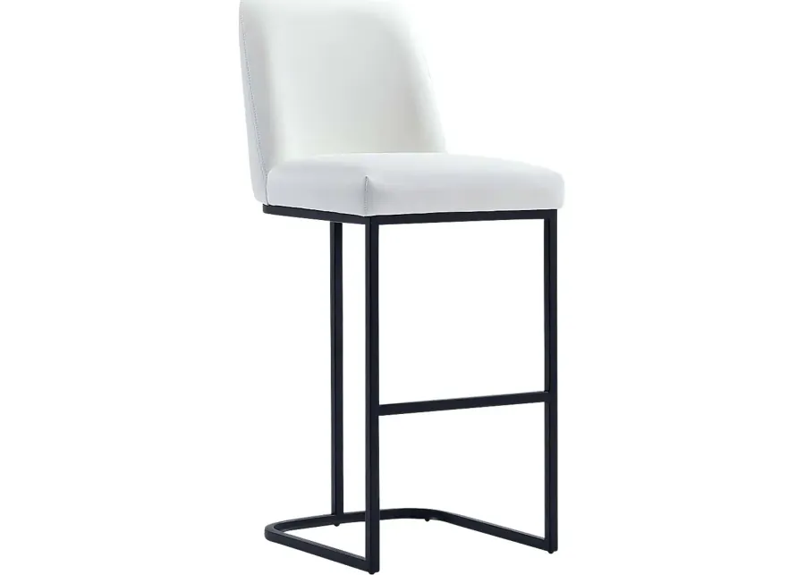 Foxiana White Barstool-White