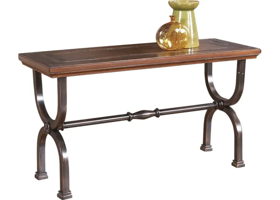 Cedar Grove Brown Sofa Table-52