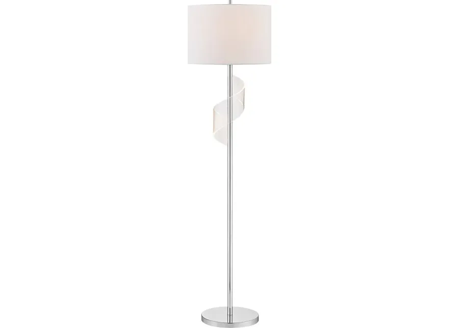 Uriah Way Silver Floor Lamp-Silver