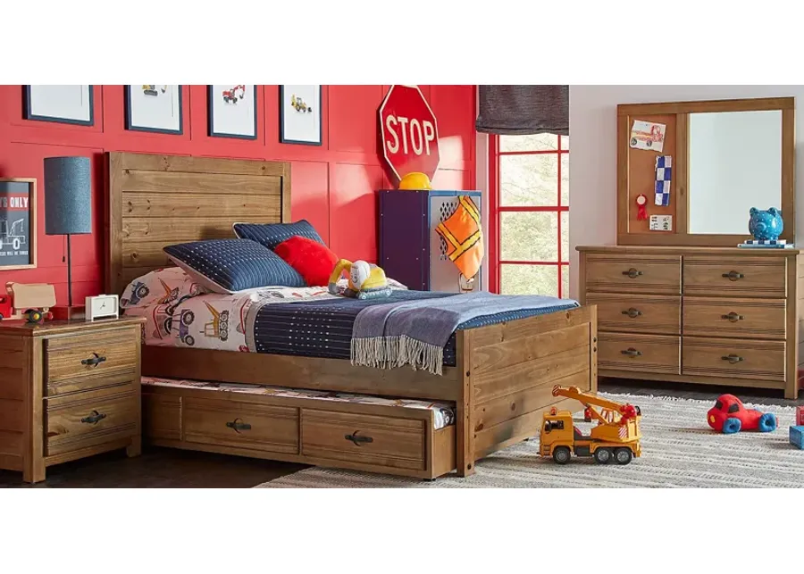 Kids Creekside 2.0 Chestnut Twin Panel Bedroom-42.5
