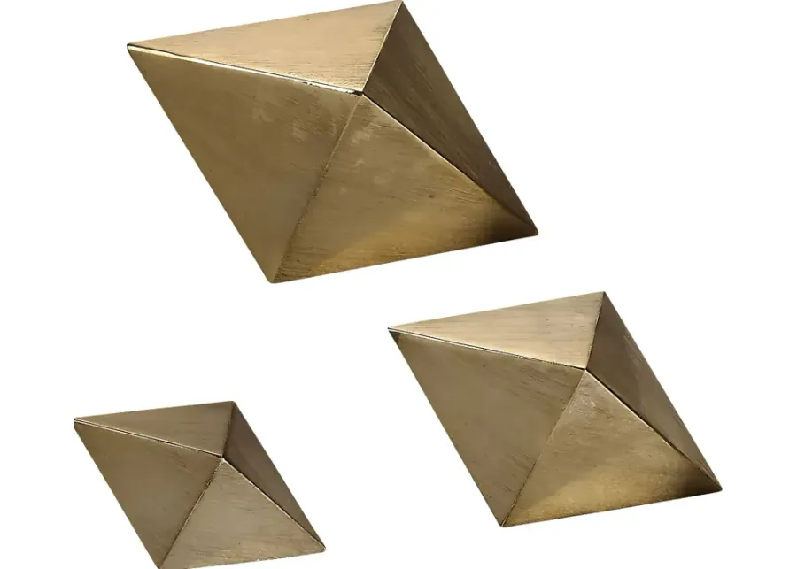 Nuvia Champagne Sculpture, Set of 3-Champagne